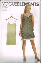 9786 VOG BIAS STRT PULLOVER STRAPPY DRESSES PATTERN XS-XL